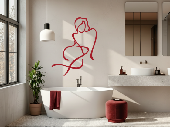 Preview: Wandaufkleber Wellness Lady