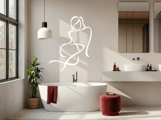 Preview: Wandaufkleber Wellness Lady