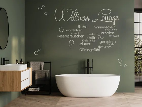 Wandtattoo Wellness Lounge