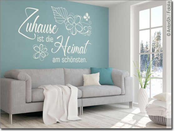 Preview: Wandspruch Zuhause ist die Heimat
