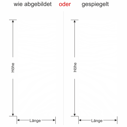 Preview: Wandbanner mit Zebra Muster - Ansicht Ausrichtung mit Farbauswahl
