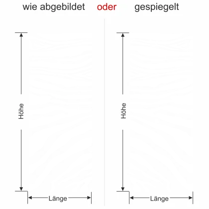 Wandbanner mit Zebra Muster - Ansicht Ausrichtung mit Farbauswahl
