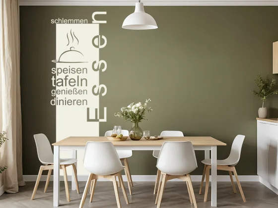 Wandbanner mit Text Essen