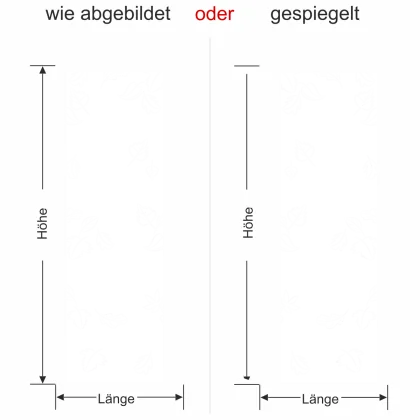 Wandbanner mit Herbstwind Motiv - Ansicht Ausrichtung mit Farbauswahl