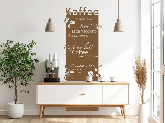Preview: Wandbanner Kaffee