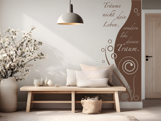 Preview: Wandbanner Lebe deinen Traum