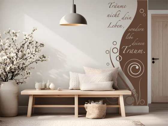 Wandbanner mit Text Lebe deinen Traum