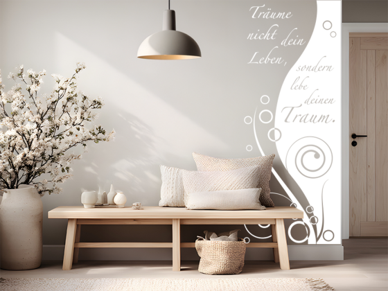 Preview: Wandbanner Lebe deinen Traum