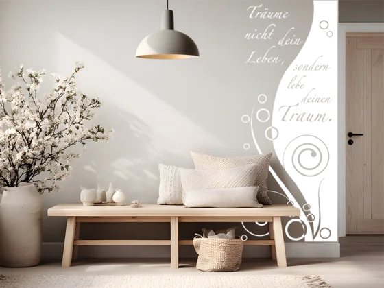 Wandbanner Lebe deinen Traum