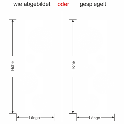Preview: Kreise mit Leopardenmuster als Wandbanner - Ansicht Ausrichtung mit Farbauswahl