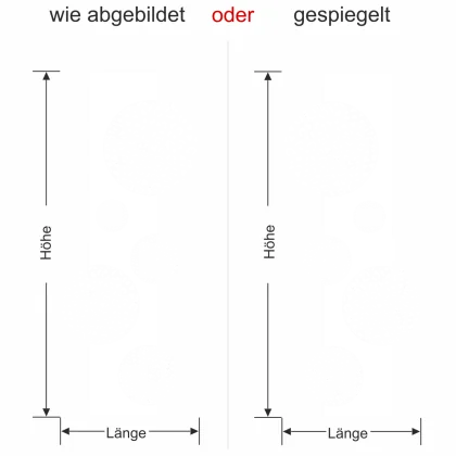Kreise mit Leopardenmuster als Wandbanner - Ansicht Ausrichtung mit Farbauswahl