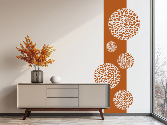 Preview: Wandbanner Leoparden Kreise