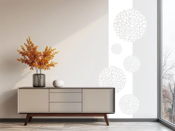 Wandbanner Leoparden Kreise