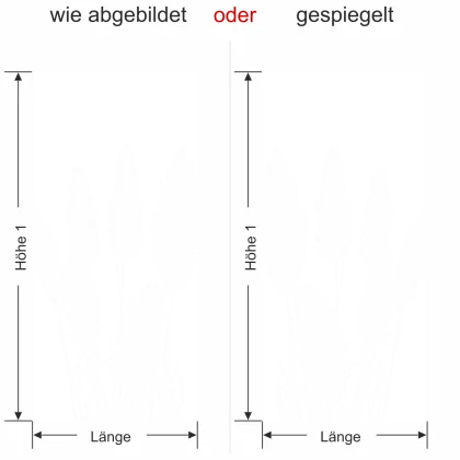 Wandbanner mit Pampasgras - Ansicht Ausrichtung und Farbauswahl