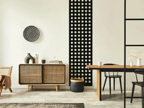 Wandbanner mit Quadraten