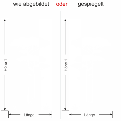 Preview: Wandbanner Savannenbaum - Ansicht Ausrichtung mit Farbauswahl