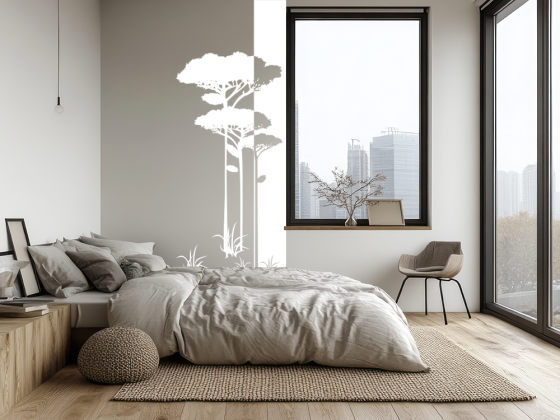 Preview: Wandbanner Savannenbaum