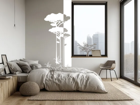 Wandbanner Savannenbaum