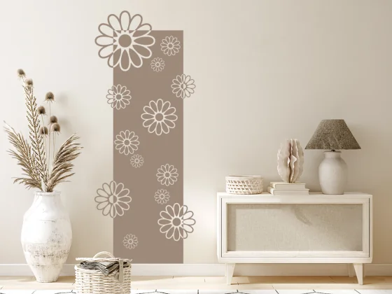 Wandbanner mit Sommer Blumen