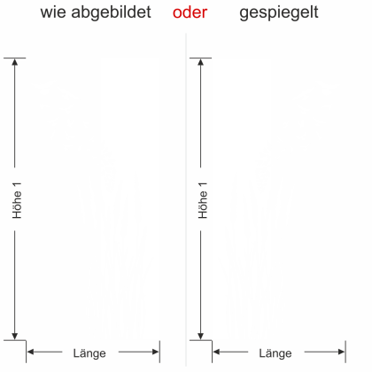 Preview: Wandtattoo Banner mit Gras und Vogelschwarm - Ansicht Ausrichtung mit Farbauswahl