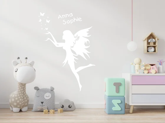 Wandbild Fee mit Wunschtext