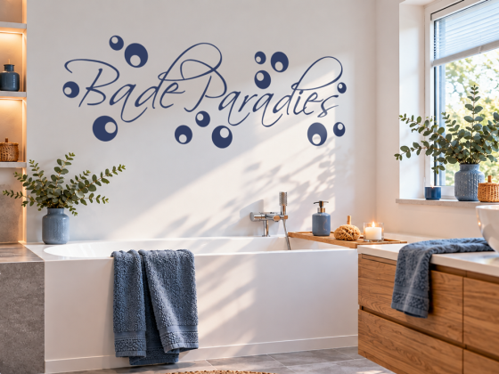 Wandschrift Badeparadies