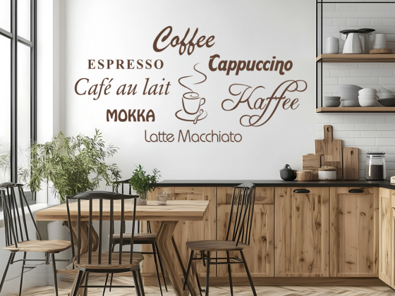 Wandschrift Kaffee