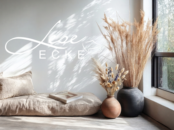 Preview: Wandschrift Lese Ecke über Sofa