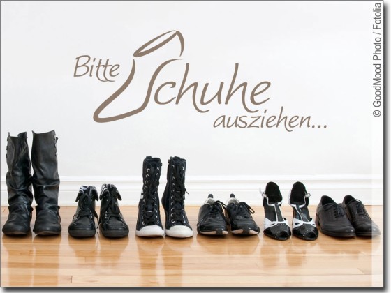 Wandspruch Bitte Schuhe ausziehen Lustiges Wandtattoo