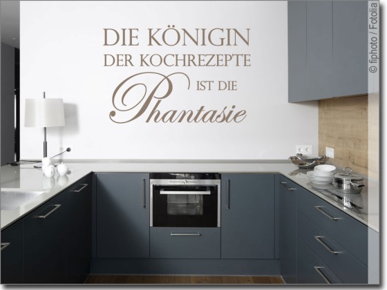 Preview: Wandspruch Die Königin der Kochrezepte