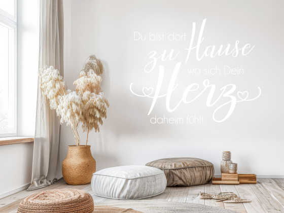 Preview: Wandspruch Du bist dort zu Hause