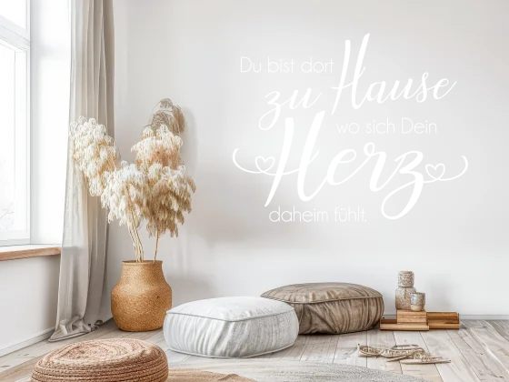 Wandspruch Du bist dort zu Hause