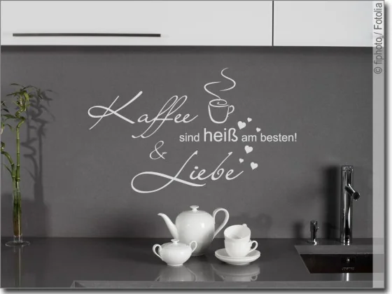 Wandspruch Kaffee und Liebe