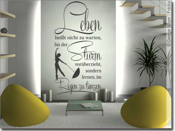 Preview: Wandspruch Leben heißt nicht