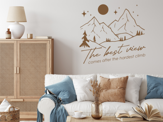 Preview: Wandspruch The best view