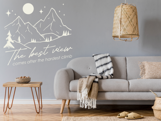 Preview: Wandspruch The best view