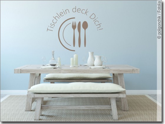 Preview: Wandspruch Tischlein deck Dich