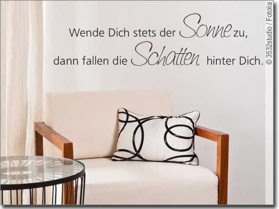 Preview: Wandtattoo Wende dich der Sonne zu