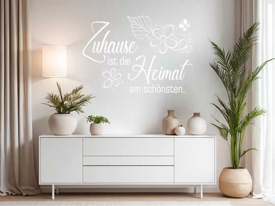 Preview: Wandspruch Zuhause ist die Heimat