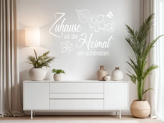 Wandspruch Zuhause ist die Heimat