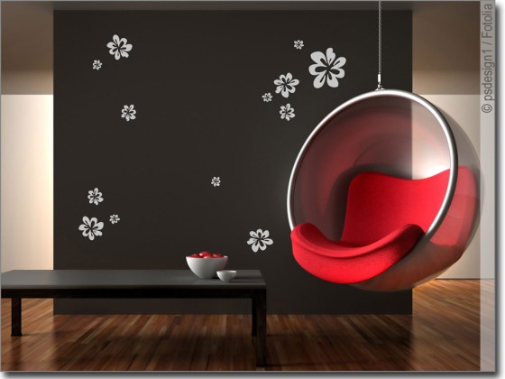 Preview: Wandsticker Blütenmeer Set