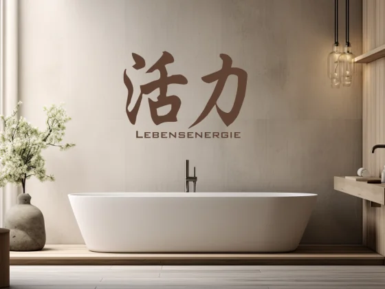 Wandtattoo mit chinesischem Zeichen für Lebensenergie