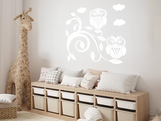 Wandsticker Eulenornament