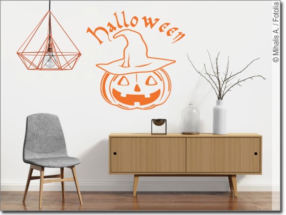 Preview: Wandsticker Halloween Zauberkürbis