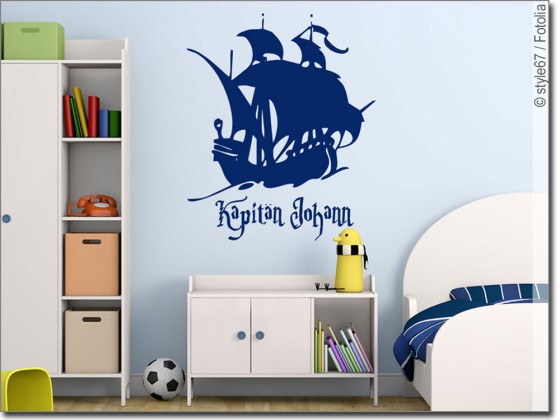 Preview: Wandtattoo Kapitän