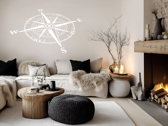 Preview: Wandsticker Kompass