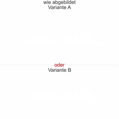 Preview: Wandtattoo mit Skyline von Paris - Ansicht Ausrichtung mit Farbauswahl und Variante