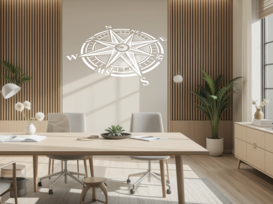 Preview: Wandsticker Windrose