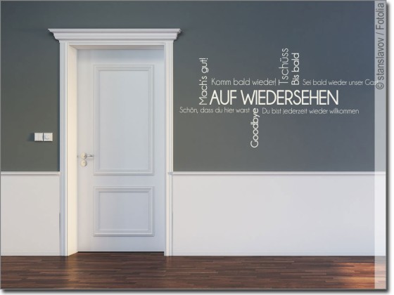 Preview: Wortwolke Auf Wiedersehen