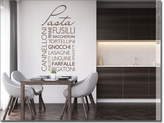 Preview: Wandtattoo Wortwolke Pasta Preview: Wandtattoo Wortwolke Pasta